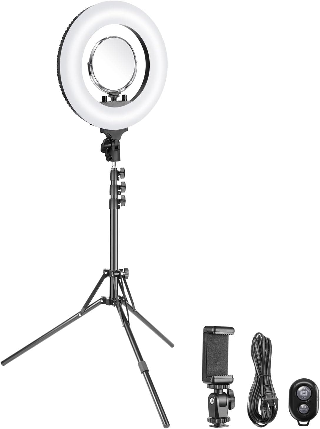 Neewer 14-inch Outer Dimmable SMD LED Ring Light with 69-inch Stand Kit 40W Bi-Color 3200k-5500k with Cosmetic Mirror and Phone Holder for Photo Portrait Photography,Make Up,YouTube Video Shooting