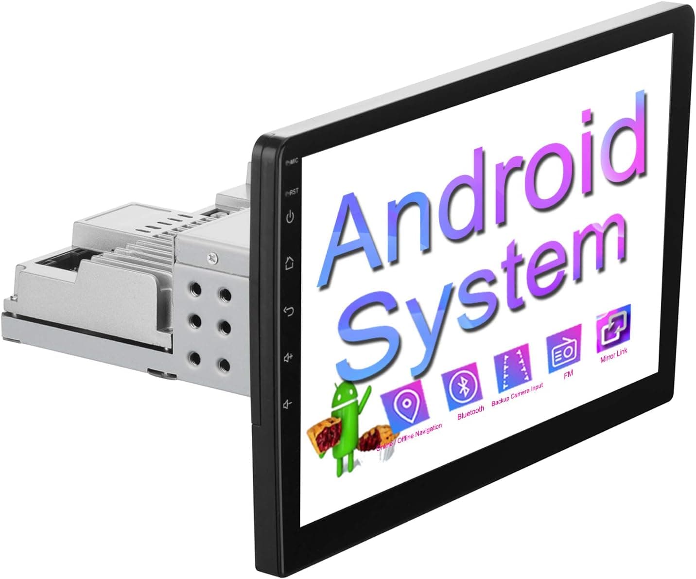 Binize 10.1 Inch Android Car Stereo Radio Single Din Touchscreen in-Dash Multimedia Player,GPS Navigation Receiver,Bluetooth,FM,Dual USB,Mirror Link,Support Backup Camera(1006 1G RAM+32G ROM)