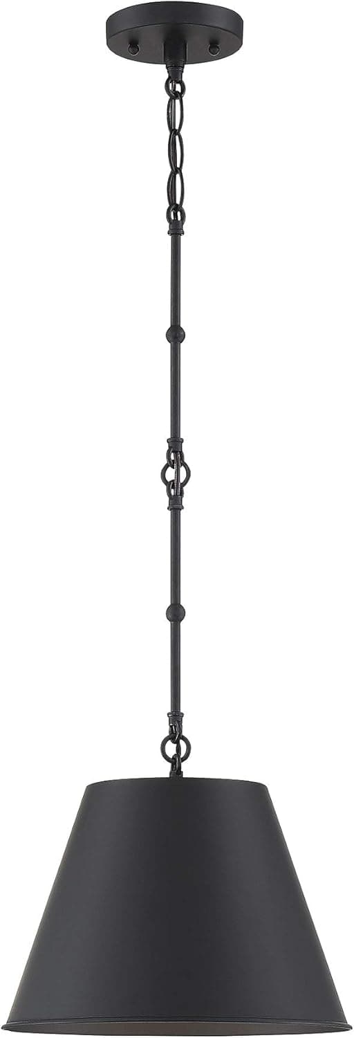 Savoy House 7-131-1-89 Alden 1-Light Black Pendant (19" W x 13" H)