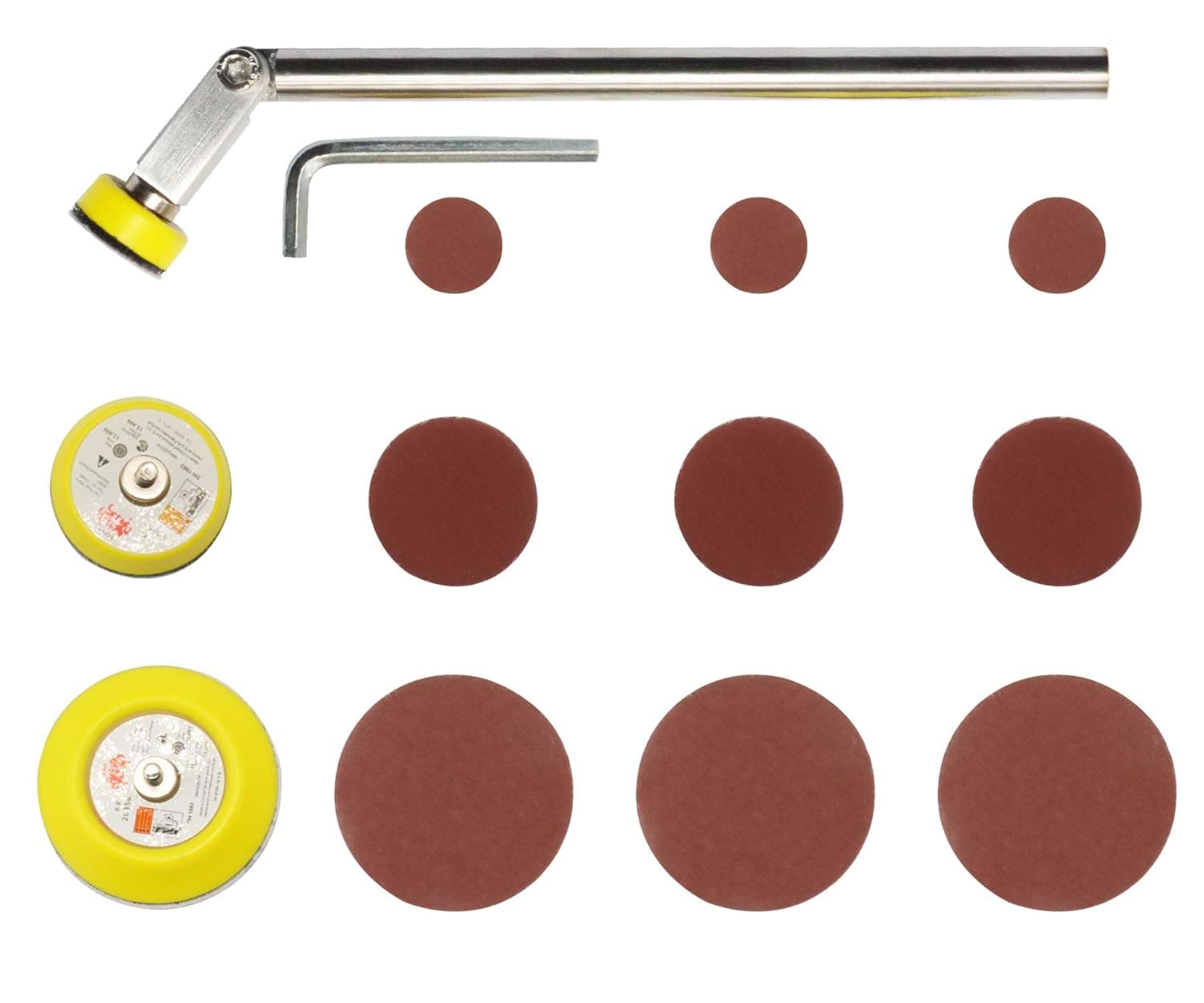 Sander Sanding Tool with Sanding Disc Bowl Sanding Tool Used for Woodworking Wood Turning on Lathe with 1" 2" and 3" Foam Loop Sander Pad and 90pcs Sandpaper