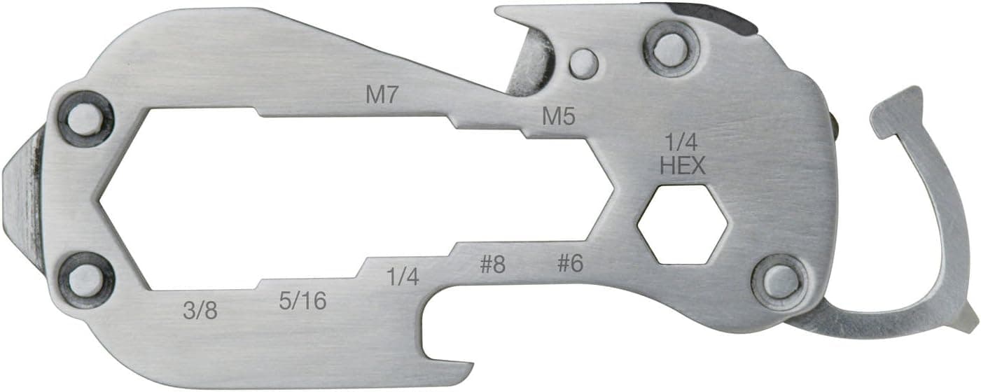 Swiss+Tech ST67110 Polished SS Micro Multitool Wrench & Screwdriver Set for Keychain, Auto, Camping, Outdoors