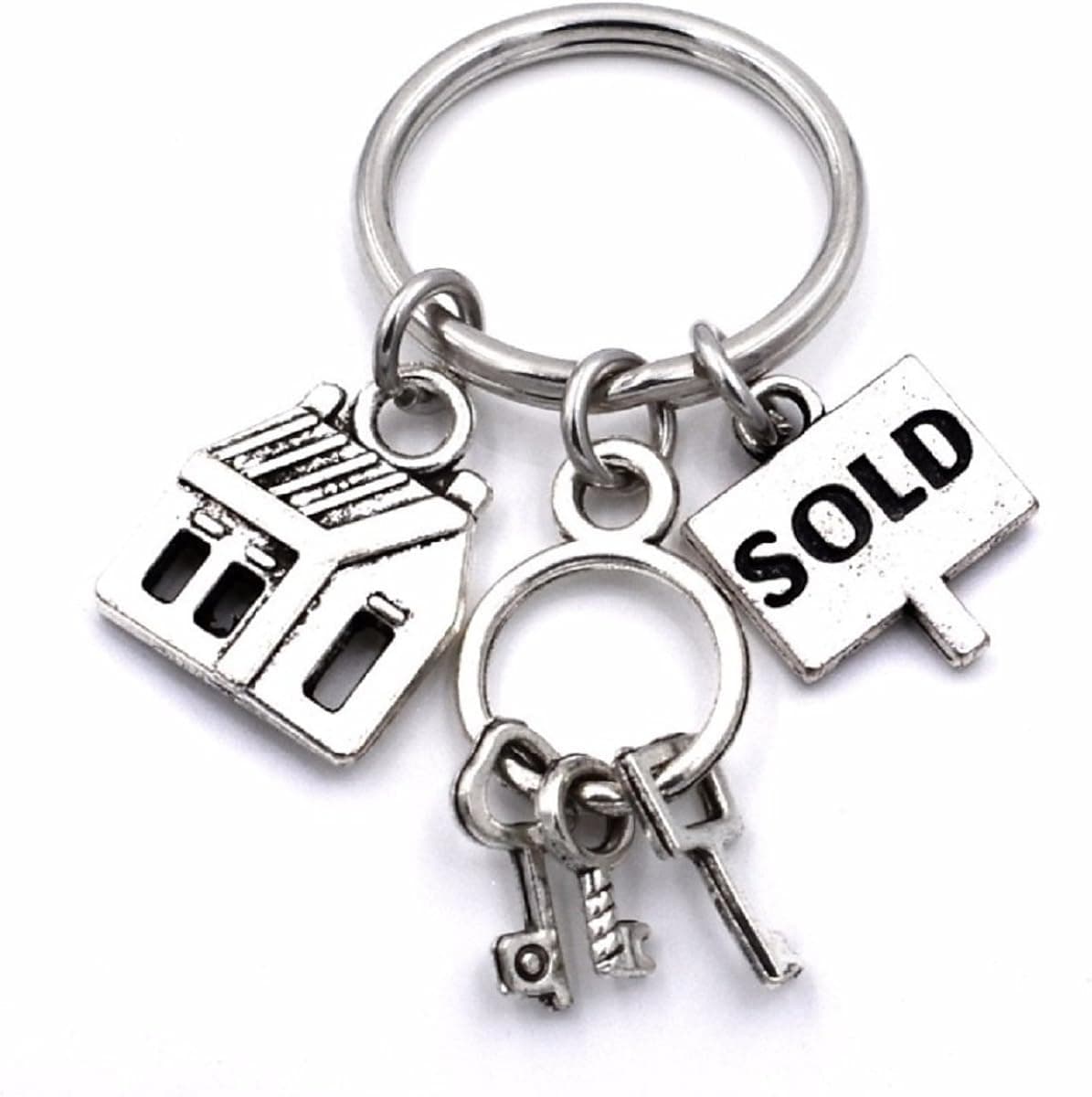 From the Heart Realtor House Sold Key Chain.Dangling Keys,House,& Sold Sign. Nice Gift for Your Agent