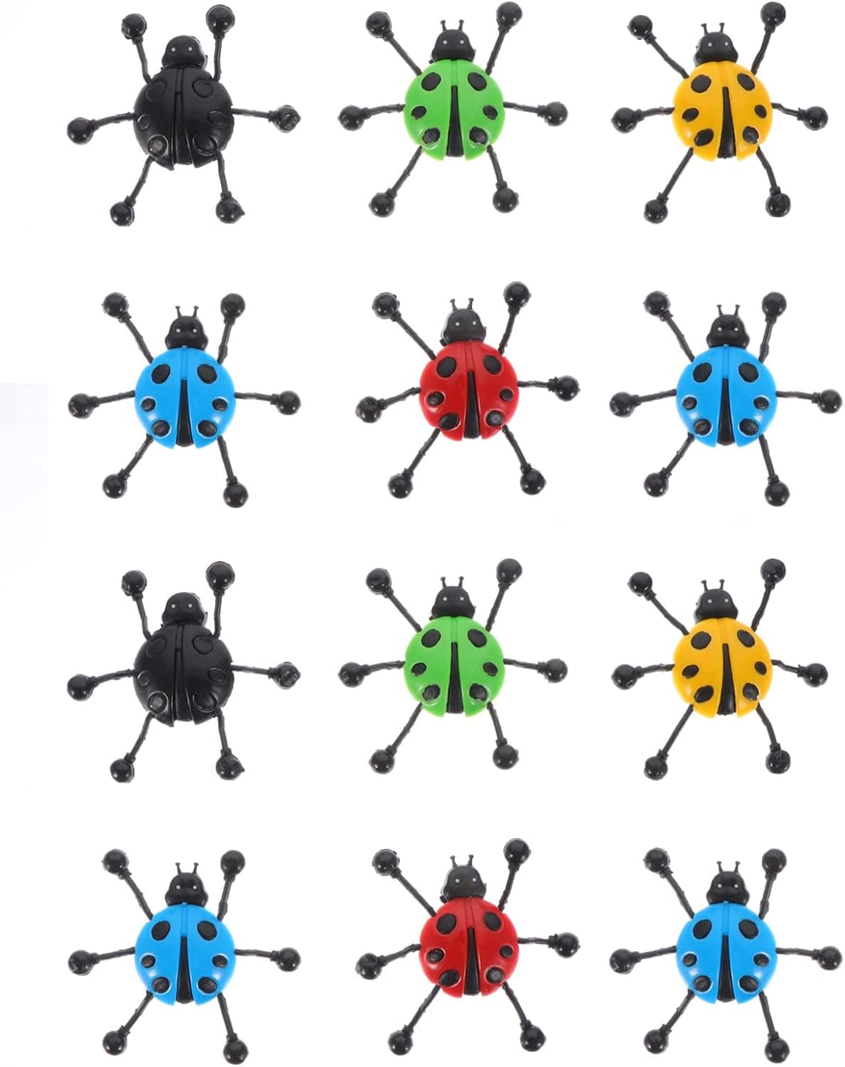 TOYANDONA 12pcs Sticky Wall Climbers, Creative Stretchy Sticky Bug Toys Window Crawler Toys for Kids Party Favor Tricky Novelty Toys (Random Color)