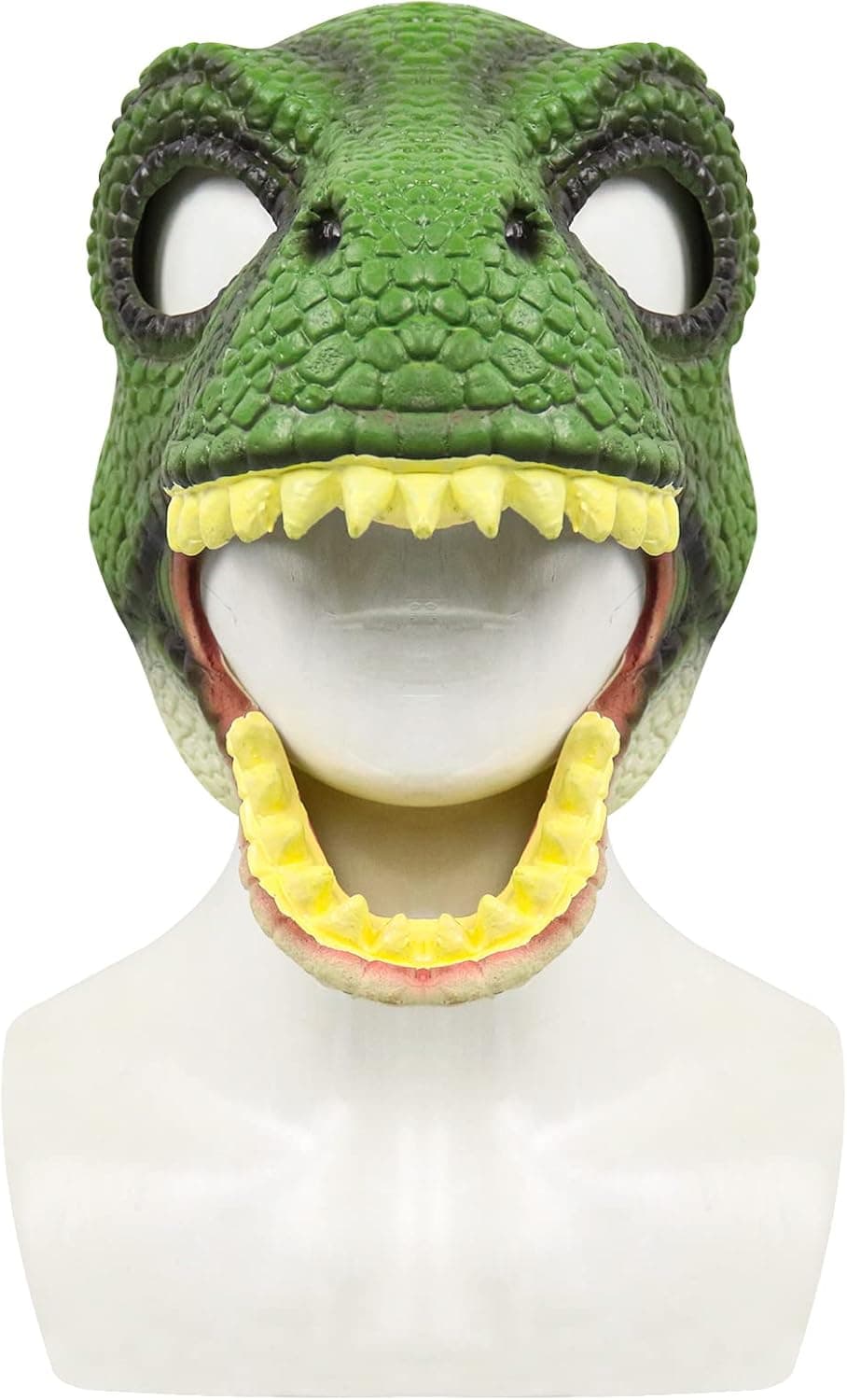 Dinosaur Mask Moving Jaw Movable Velociraptor Dinosaur Head Toys Festival Costumes Party Masquerade Birthday Gifts for Kids (Velociraptor Green Mask)
