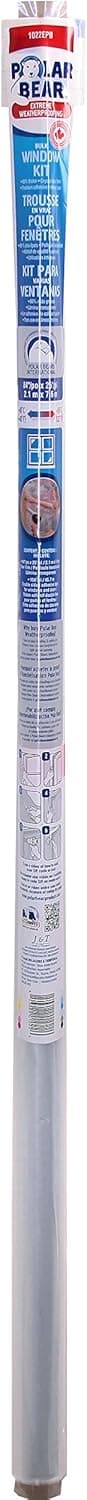 Polar Bear Weatherproofing EXTREME 84 Inch x 25 Feet Shrink & Seal EXTREME Window Film Insulation Kit - 66% Thicker - Crystal Clear Film