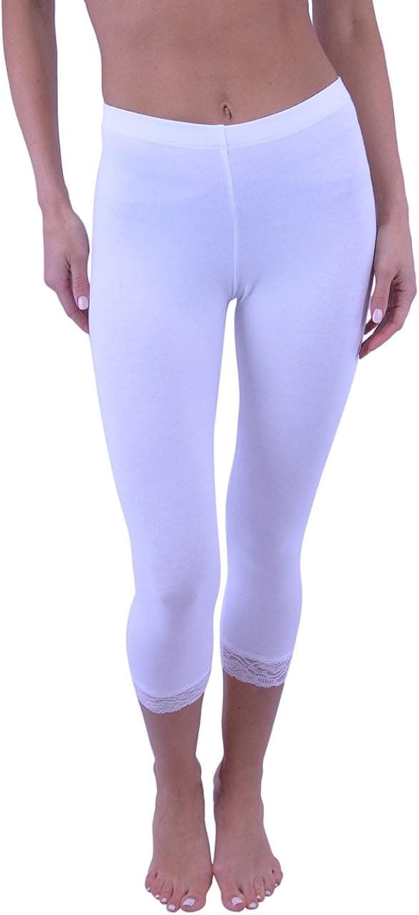 VF-Sport Capri Leggings - Cotton, Lace (Misses and Misses Plus Sizes)