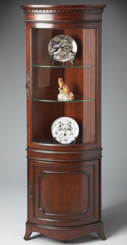 Plantation Cherry Corner Curio Cabinet