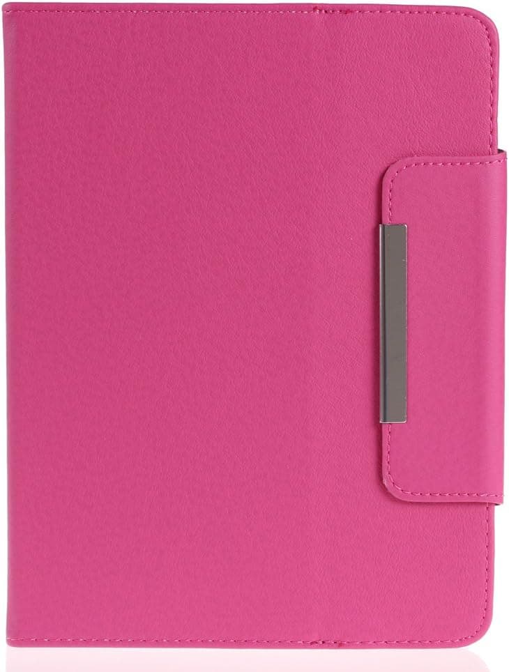 Eforstore Universal Carrying Case Folio Faux Leather Stand Flip Cover for 8 Inch Android Tablet (8 Inch, Pink)