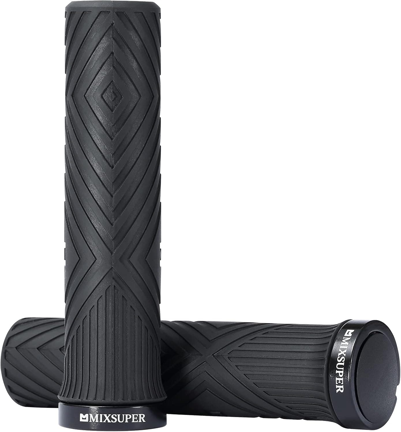 Mixsuper Mountain Bike Handlebar Grips Anti-Slip Shock Absorbing (Black Orange Red Grey Purple Available)