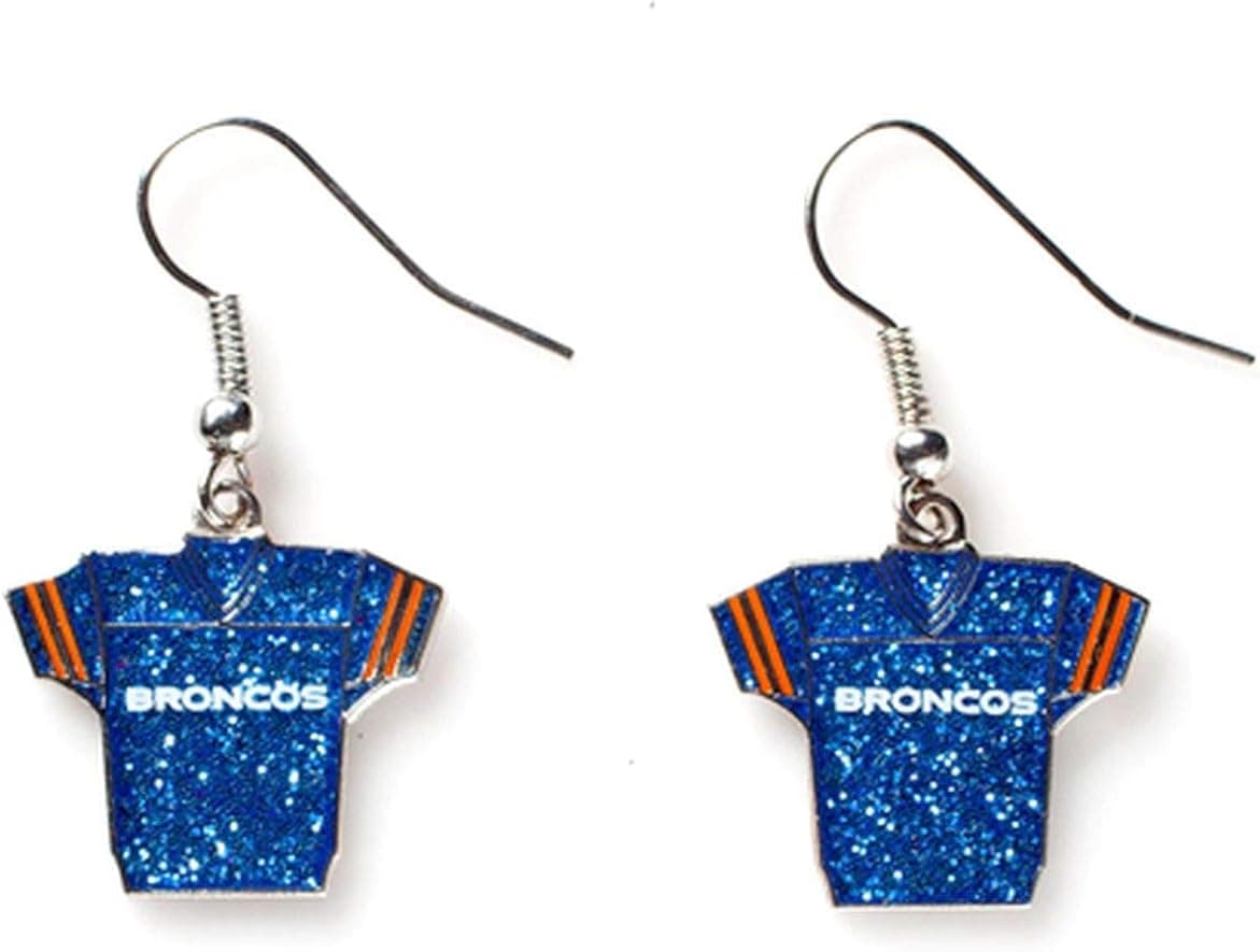aminco NFL womens NFL Sports Team Jersey Dangle Glitter Earring Set