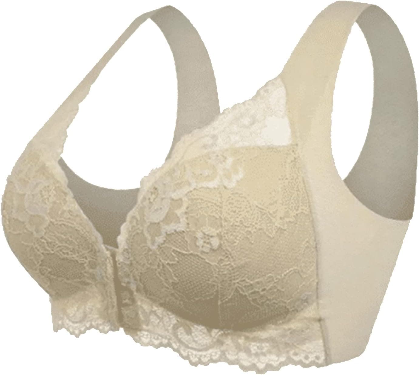 XXCC Sora Bra for Older Women Front Closure, Front Closure 5D Shaping Push Up Bras for Women - Seamless, Beauty Back, Comfy (Flesh Colored,4XL), 4X-Large