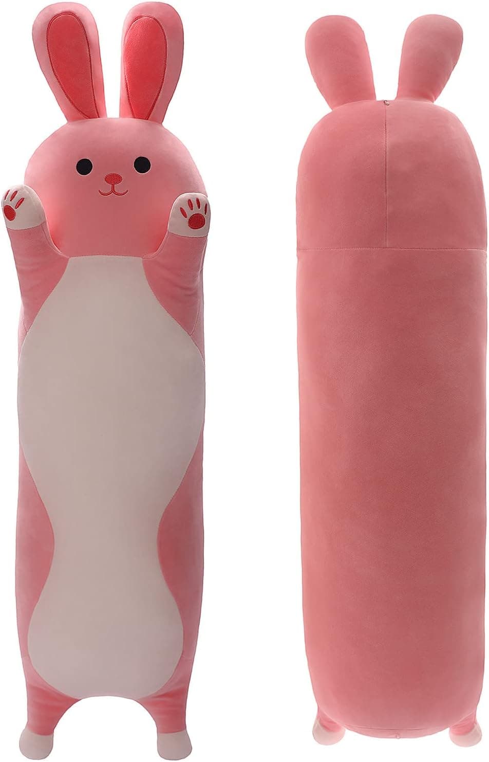 MIAOHAHA Soft Plush Rabbit Doll Plush Toy Pillow, Lovely Pink Bunny Rabbit Plushies Hugging Pillow Body Pillow Stuffed Animal Toy Gift for Kids and Girlfriend (Rabbit. 70cm/27.6in)