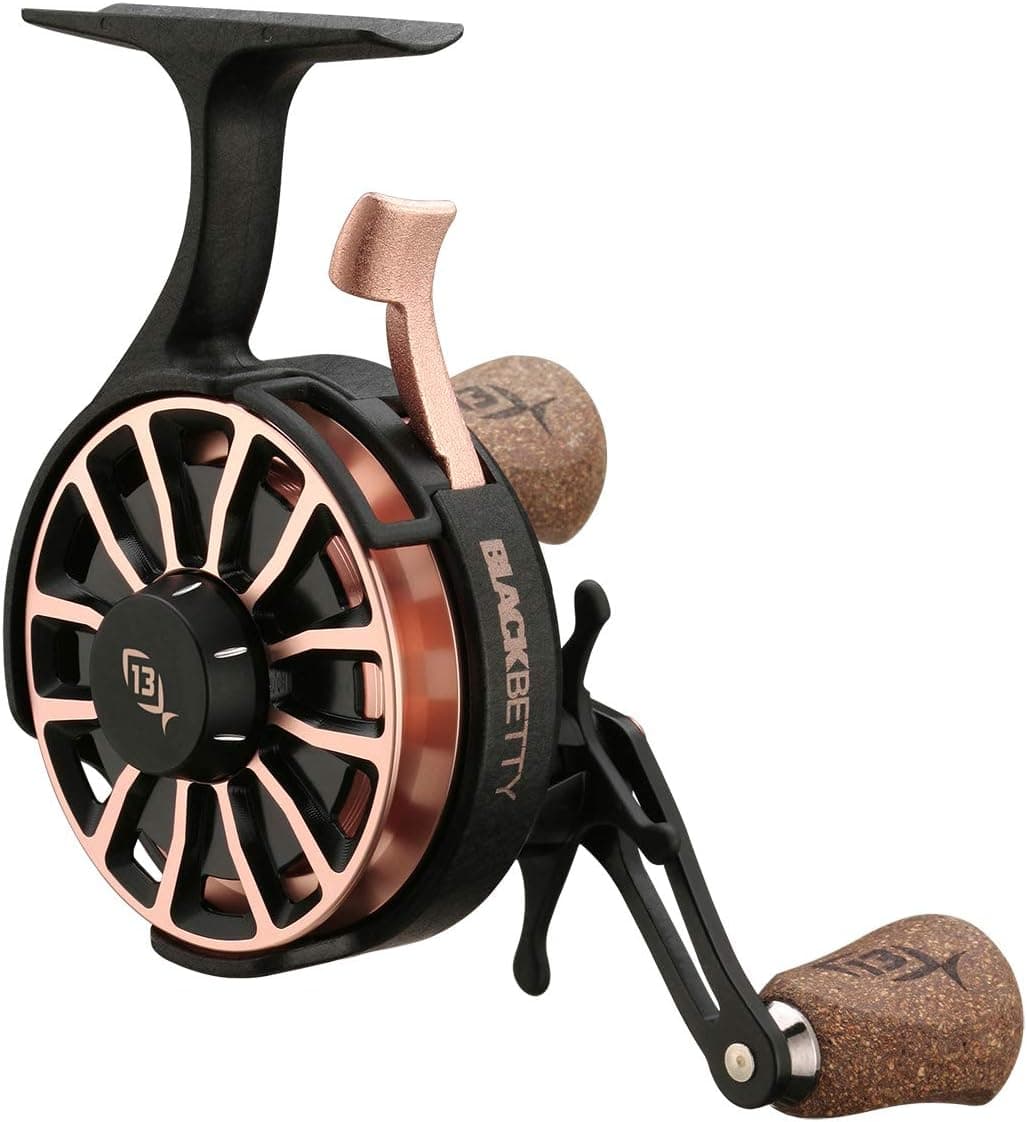 13 FISHING Black Betty Freefall 2.5:1 Gear Ratio - Trigger System w/New Line Window - Left Hand - TRICKSHOP Edition