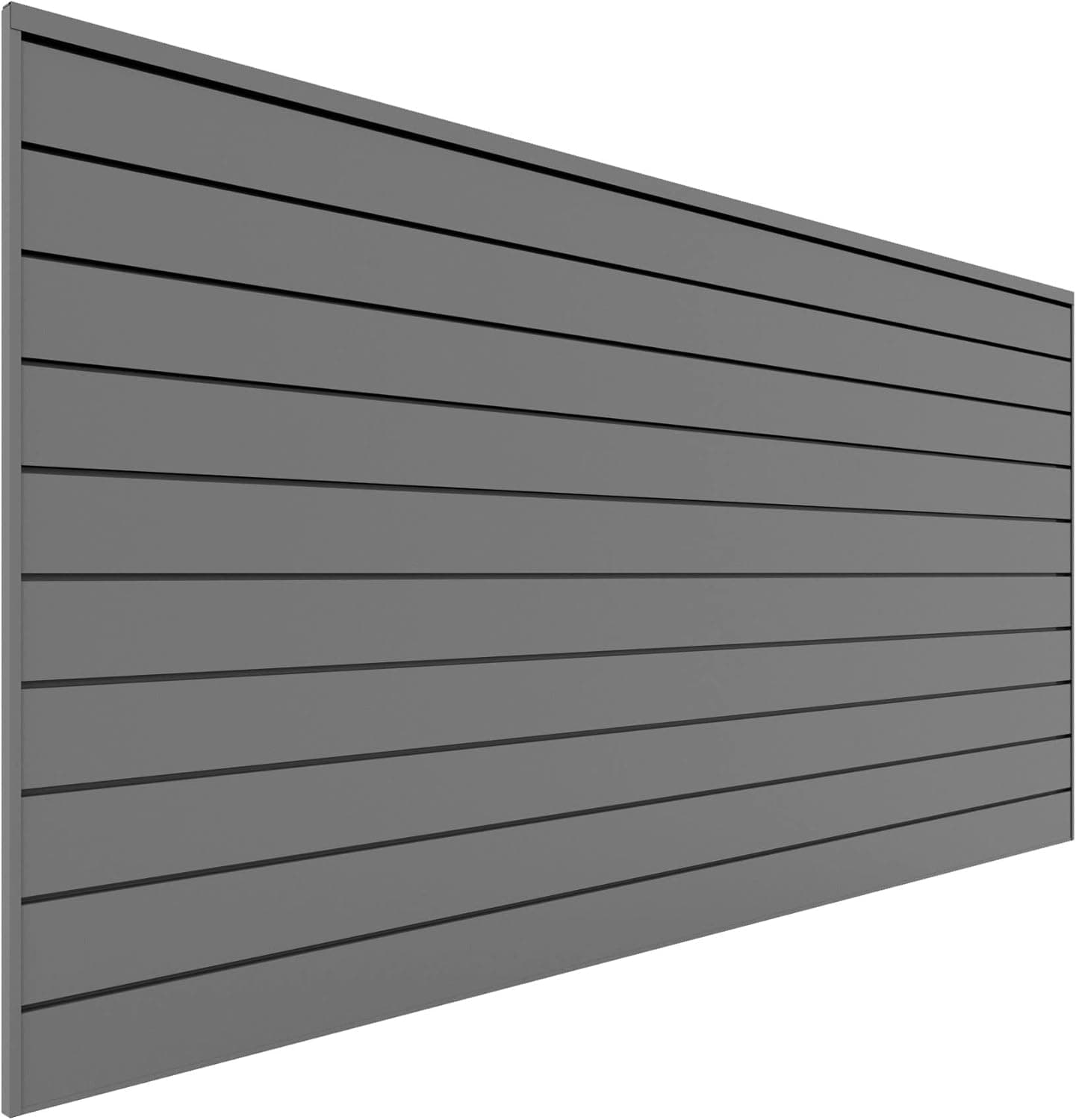 Proslat 88107 Heavy Duty PVC Slatwall Garage Organizer, 8-Feet by 4-Feet Section, 10 Panels, Light Grey