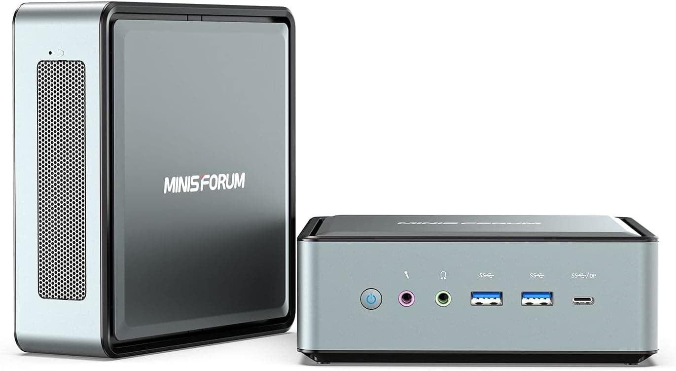 COOFUN HM80 Mini PC Windows 11 Pro 32 GB RAM 512 GB PCIe SSD AMD Ryzen 7 4800U Mini Desktop Computers, Dual-Band Wi-Fi, 4K HDMI/DisplayPorts/USB-C, 2X RJ45, 4X USB 3.0