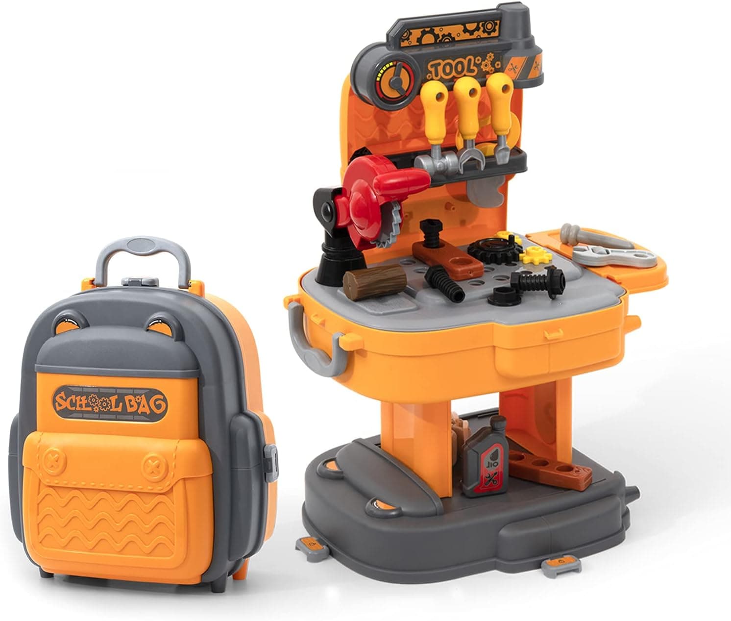 ROBUD Kids Tool Bench Play Workbench for Kids Toy Work Bench Construction Play Tools Set for Toddlers