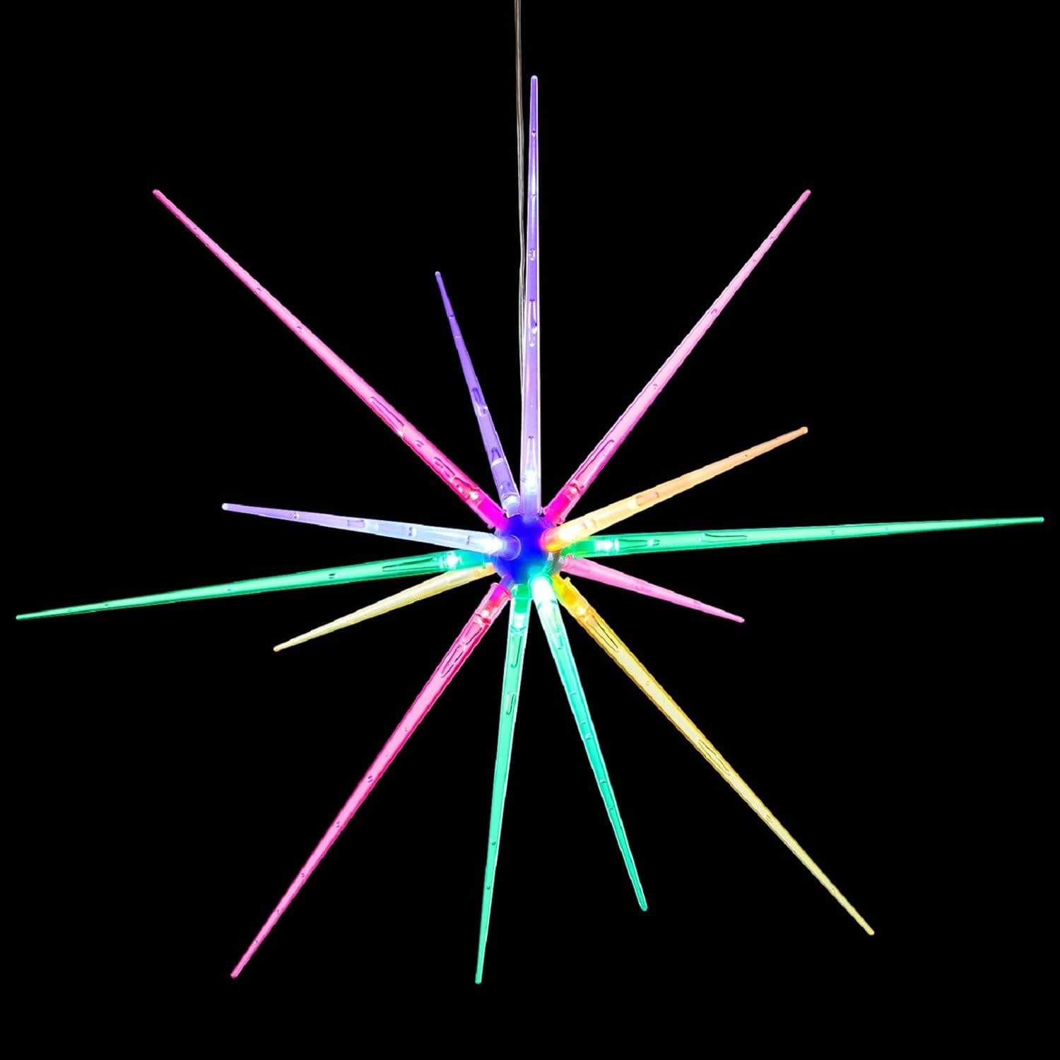 TORCHSTAR LED Firework Lights, Decorative Starburst Lights Battery Operated, Multi-Color Dandelion Lights, Firework Meteor Light for Chirtmas Party Home Valentine's Decoration, RGB
