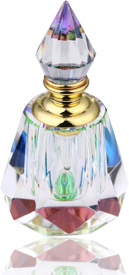 H&D Decorative Egyptian Glass Perfume bottles Refillable Empty Bottle 4ML (Egyptian perfume bottle)