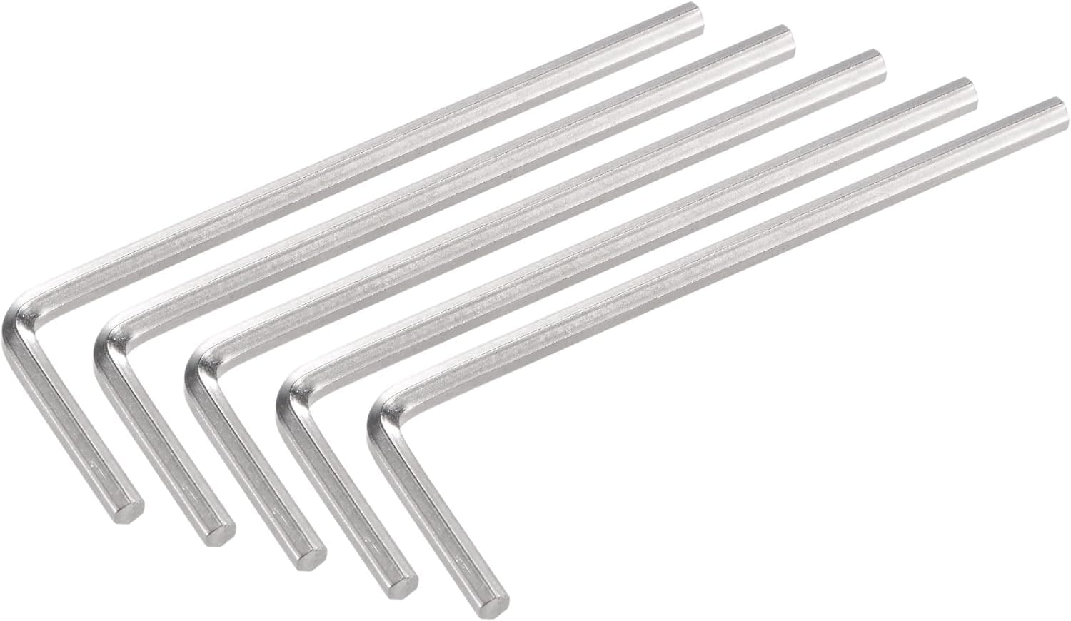 uxcell 3/32" Hex Key Wrench, L Shaped Long Arm CR-V Repairing Tool 5 Pcs
