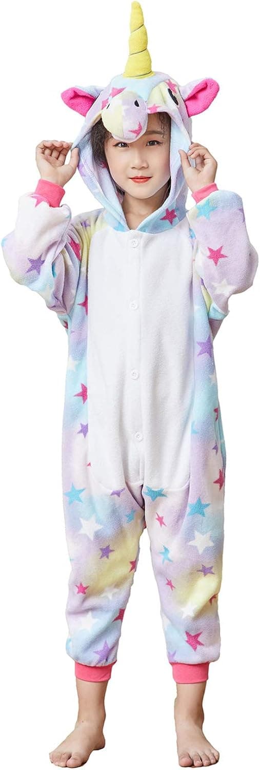 SSGJZZ Kids Unisex Animal Onesies Unicorn Pajamas Cosplay Outfit Halloween Costume Birthday Gifts