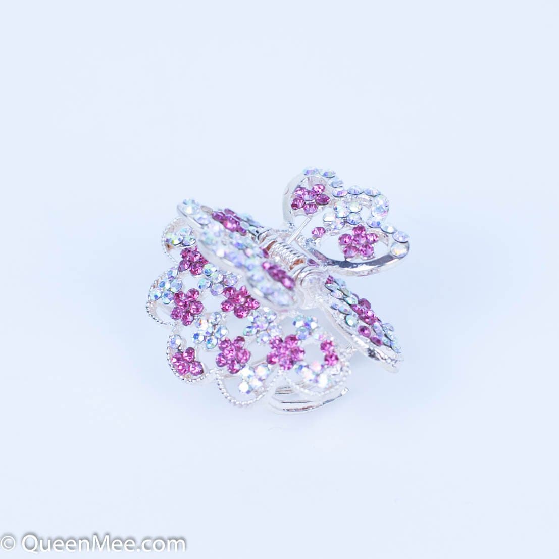 QueenMee Flower Hair Clip Flower Rose Gold Hair Clip Claw Flower Hair Accessory Bridesmaid Hair Clip Hair Claw Clip Hair Jaw Hair Jewelry Girls Hair Jewelry (Pink)
