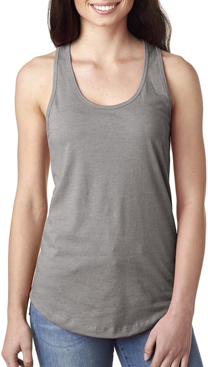 Next Level Apparel Women's Ideal Racerback Tank - Large - Heather Gray