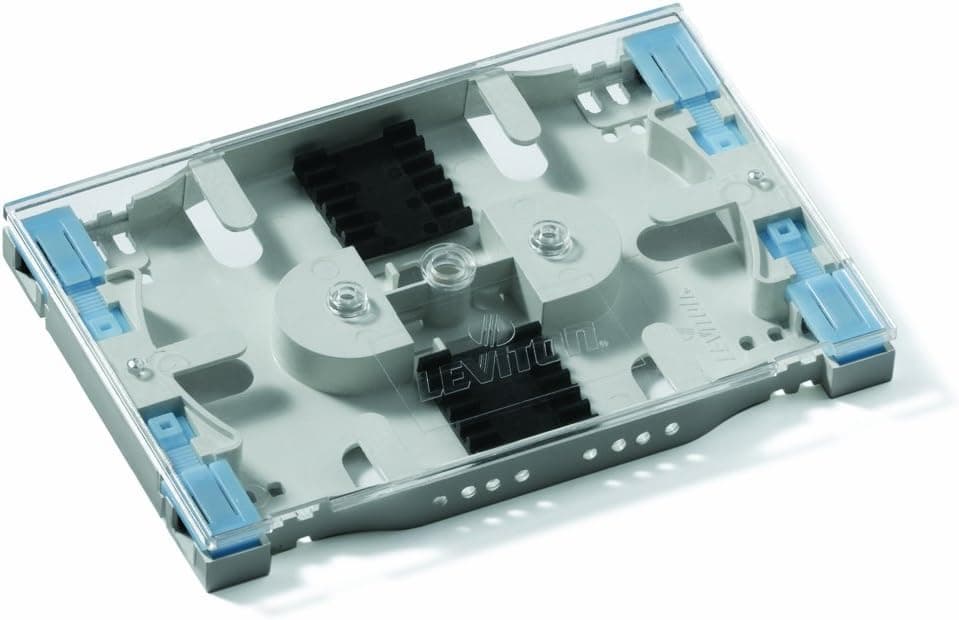 Leviton T5PLS-12F Injection Molded Mini Splice Tray, Heat Shrink Style (accepts standard sleeves), up to 12 Fiber Splicing