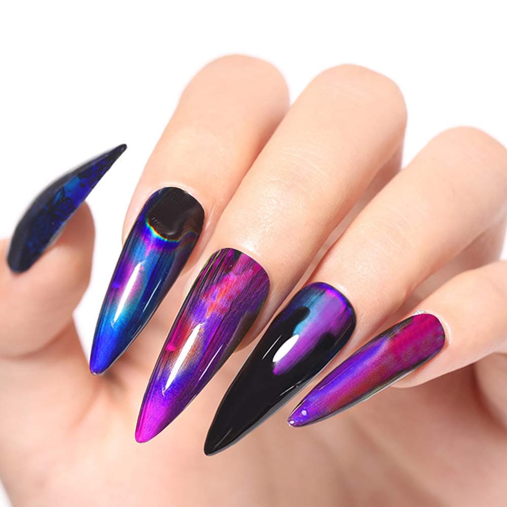 Ownest Auroras Nail Thermal Sensitive Liquid, Colorful Aurora Change Effect, Changeable Nail Polish Gel Color Changing Nail Art Nail Thermochromic Liquid-1g