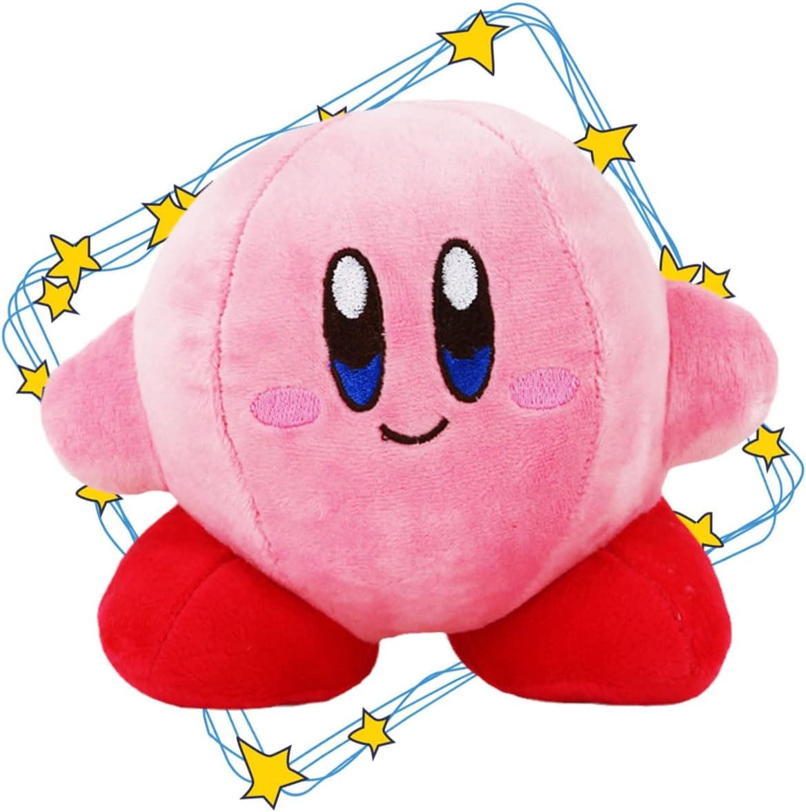 PandaShow Kirby Plush Toy Kawaii Kirby Adventure All Star Stuffed Animal Plush Squishy Valentines Day Game Fans Birthday Gift Plushies 5.9in Pink