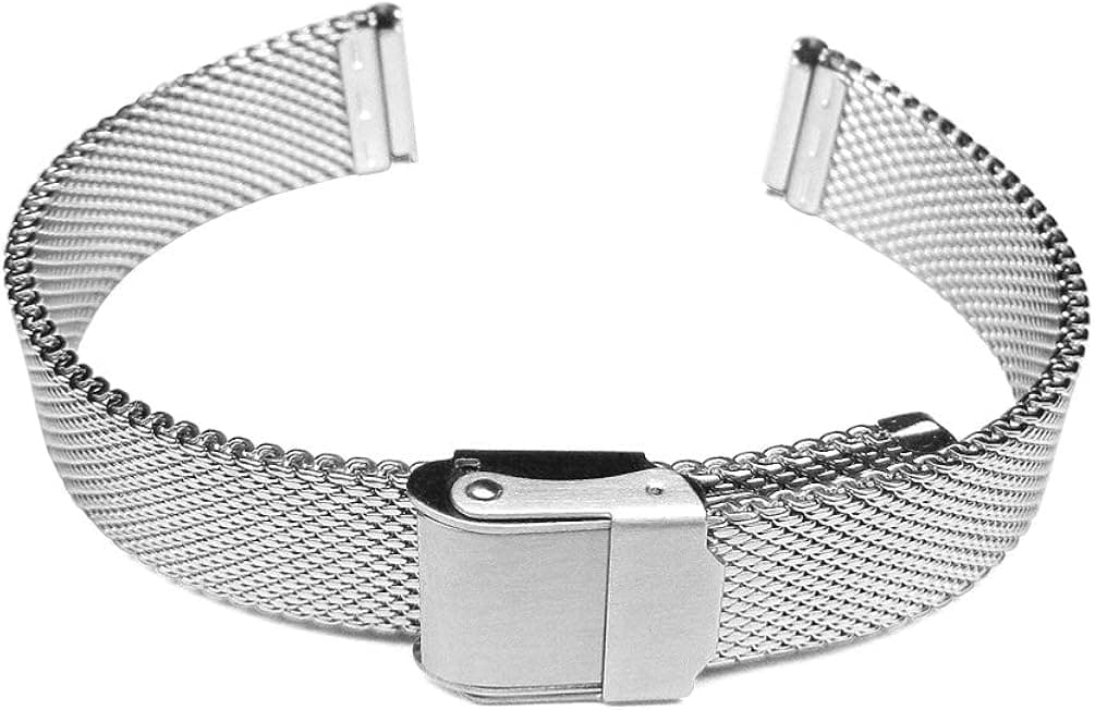 14mm TIMEWHEEL Stainless Steel Wire Mesh Bracelet Watch Band Strap