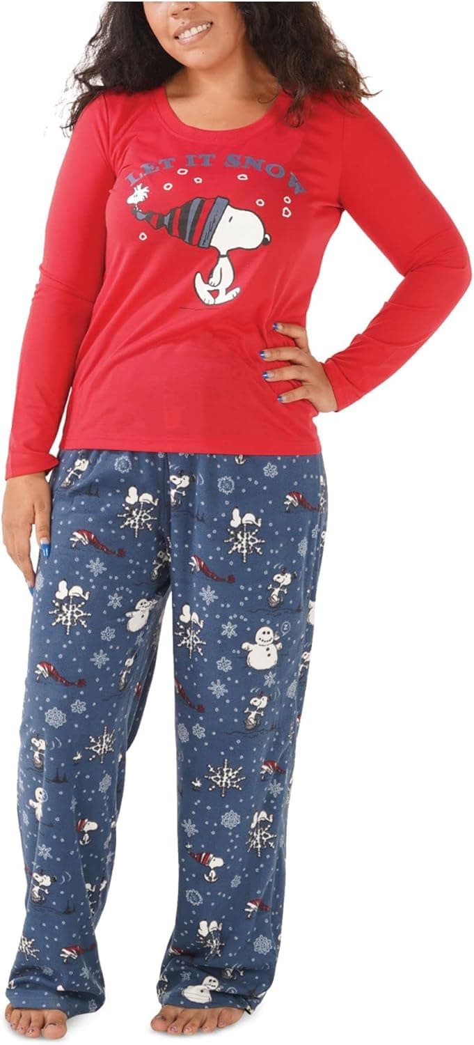 Nite Nite Munki Munki Women's Ls Tee and Pant Jersey Pj Set