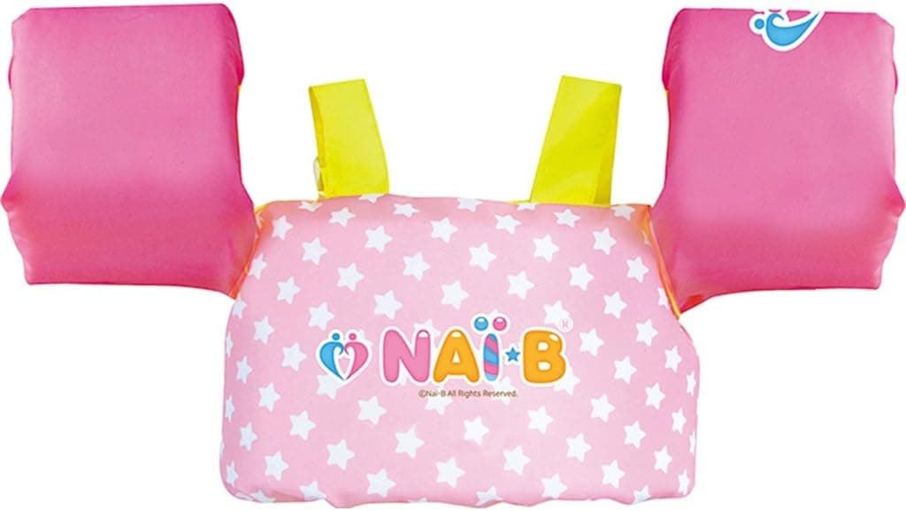 NAI B Arm Band Swim Jacket, Floatie for Swimming Pool, Swim Jacket for Infants, Toddlers, and Kids [Pink]