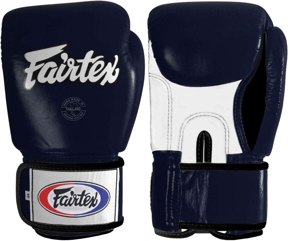 Fairtex Muay Thai Style Training Sparring Gloves, 16 oz, Blue