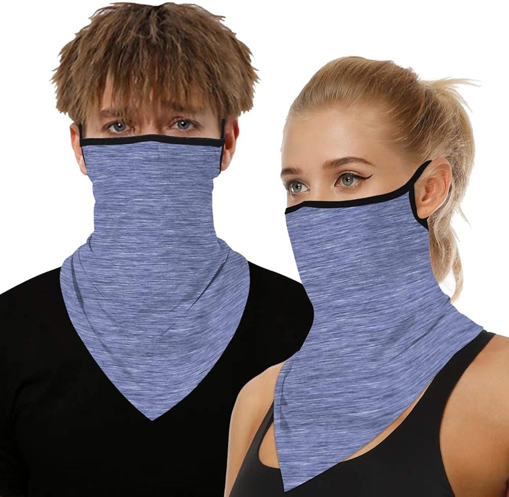 Bandanas Face Mask Reusable Washable Cloth Masks for Women Men Neck Gaiter Cover with Ear Loops