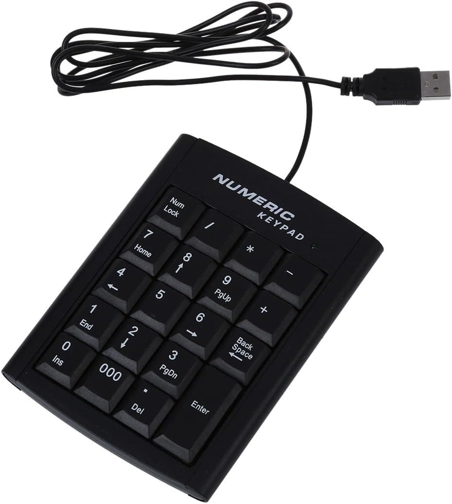 SODIAL(R) USB Keypad with 19 keys Keypad Keyboard for Laptop Notebook