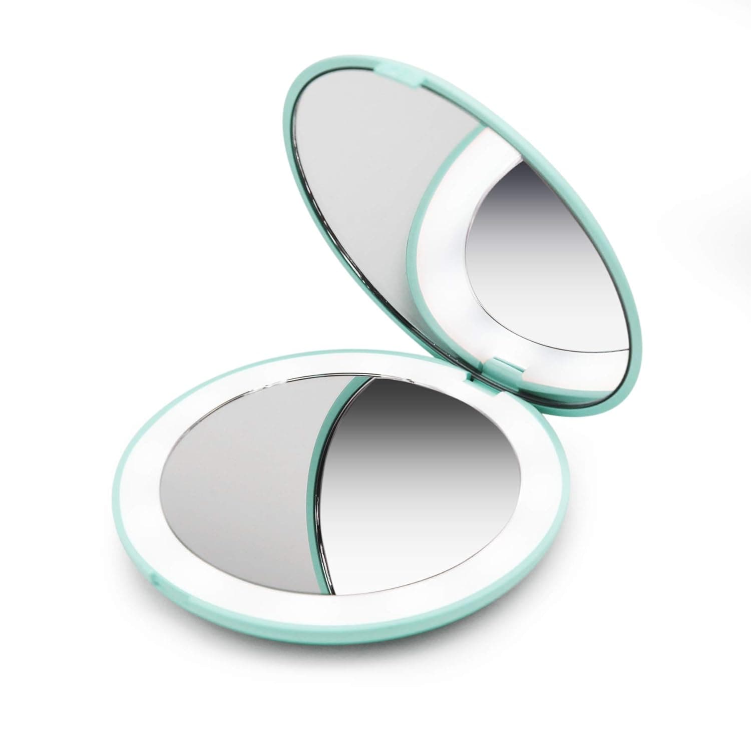 ZYDZUS LED Lighted Travel Makeup Mirror 10X Magnification Dual Sided Vanity Mirror with Lights Portable, Pocket, Lighted, Makeup Mirror | Perfect for Purse, Handbag & Travel Beauty Needs |(Blue)