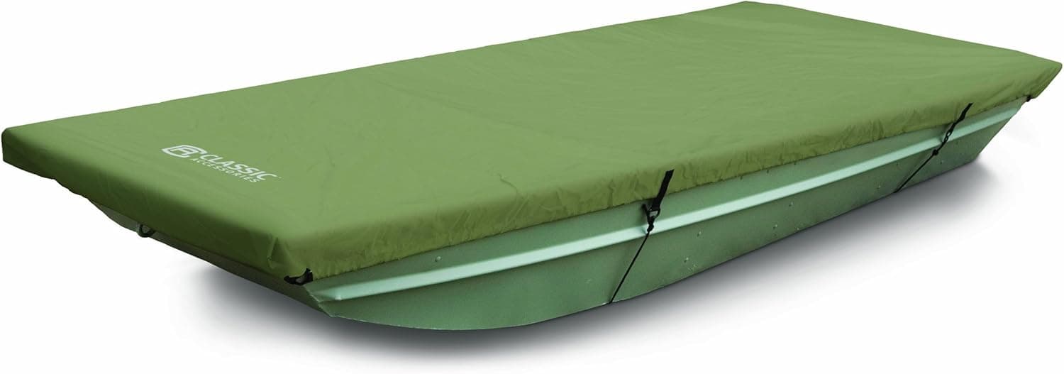 Classic Accessories Jon Boat Cover (Olive, Fits Jon Boats up to 14'L)