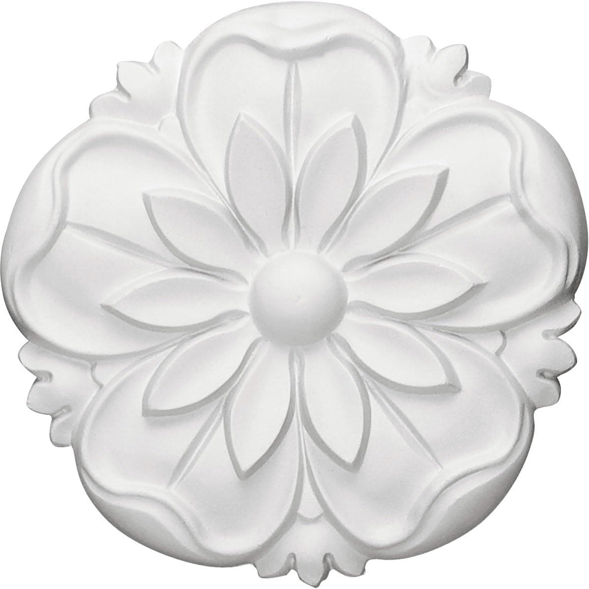 Ekena Millwork ROS05X05LY Lyre Round Rosette, 5 7/8"OD x 7/8"P, Primed