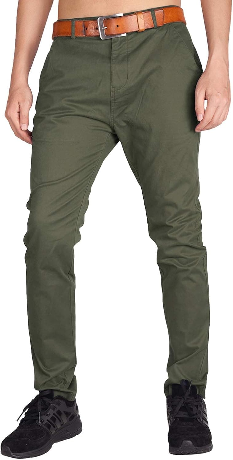 ITALY MORN Lightweight Cargo Jogger Pants for Men Slim Fit(M, Army Green)