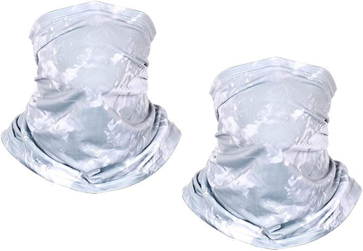 2 Pack Summer Cooling Neck Gaiter Running Face Scarf Cover Bandana