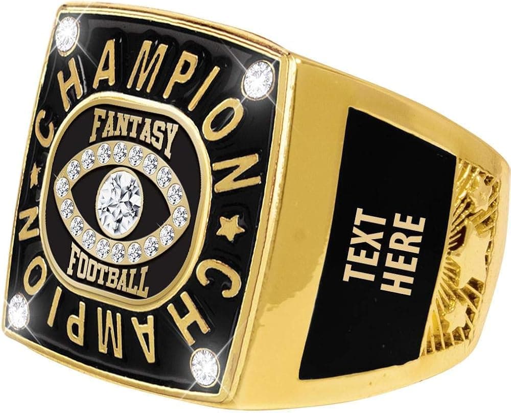 Crown Awards Fantasy Football Champion Ring, Custom Fantasy Football Rings with Engraving Prime