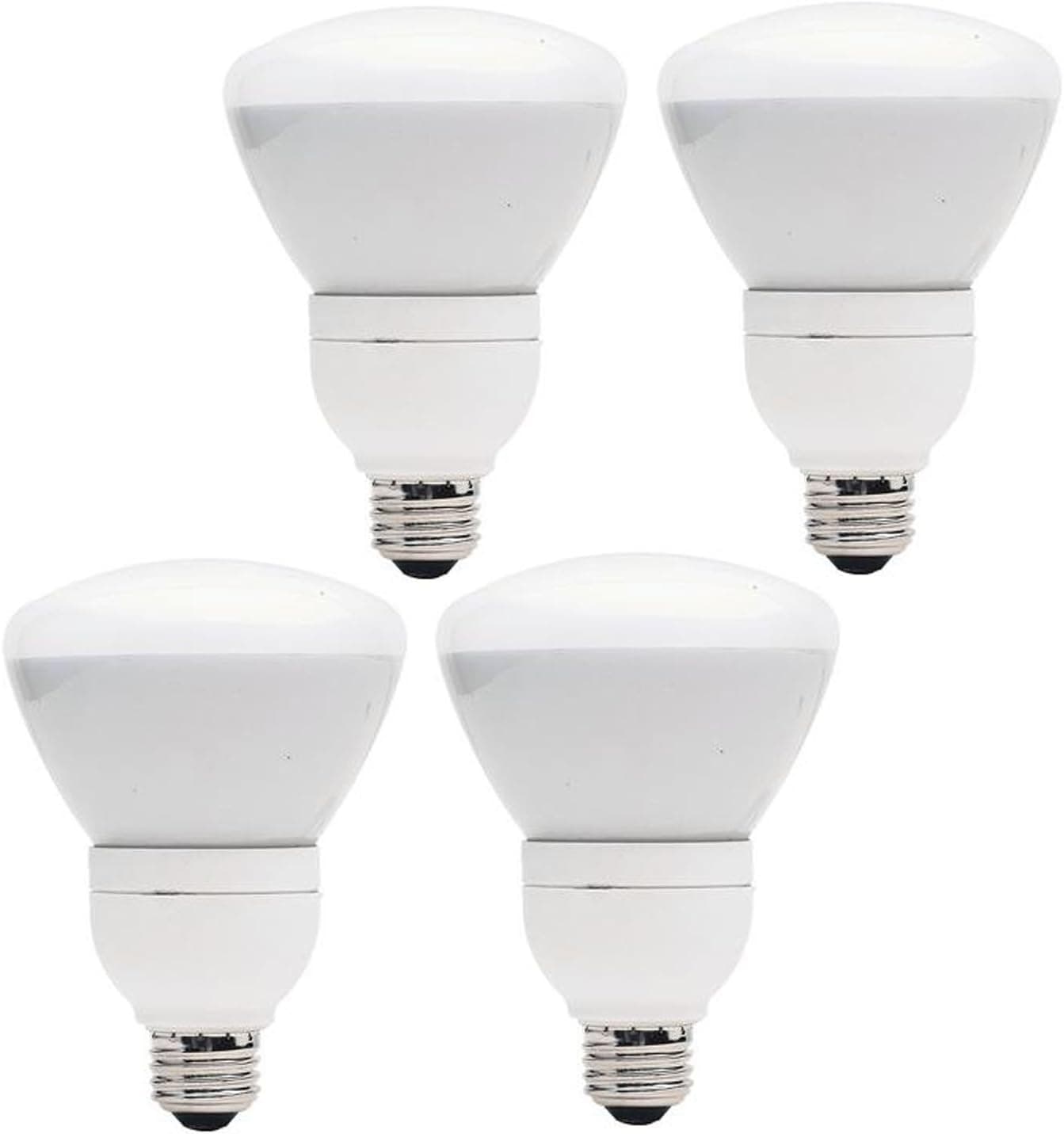 Set of 4 GE Lighting CFL 15W (65W Equivalent) R30 Soft White Directional Flood Light Dimmable 7 Year Life E26 Base