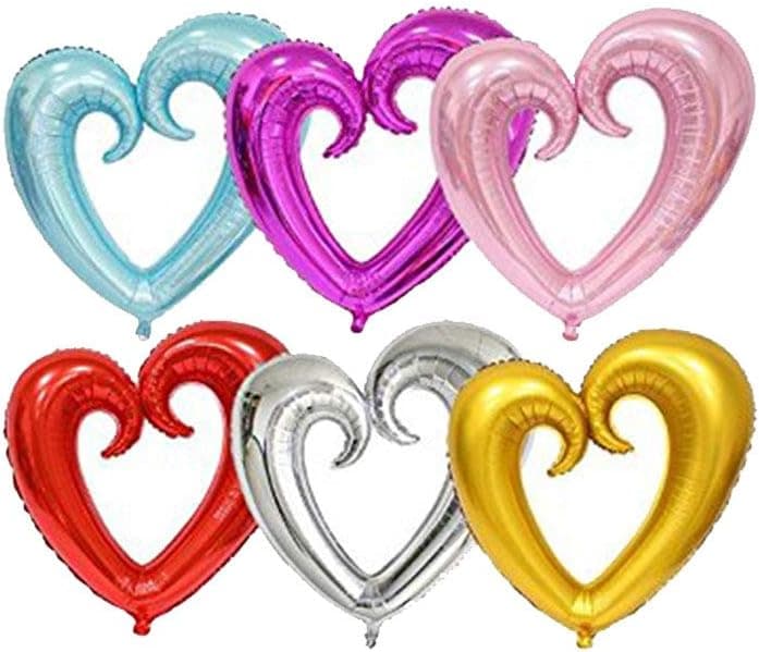 AnnoDeel 12pcs Heart Foil Balloons, 18inch Color Romantic Heart Mylar Balloons for Baby Shower Wedding Decorations Love Balloons Party Decorations