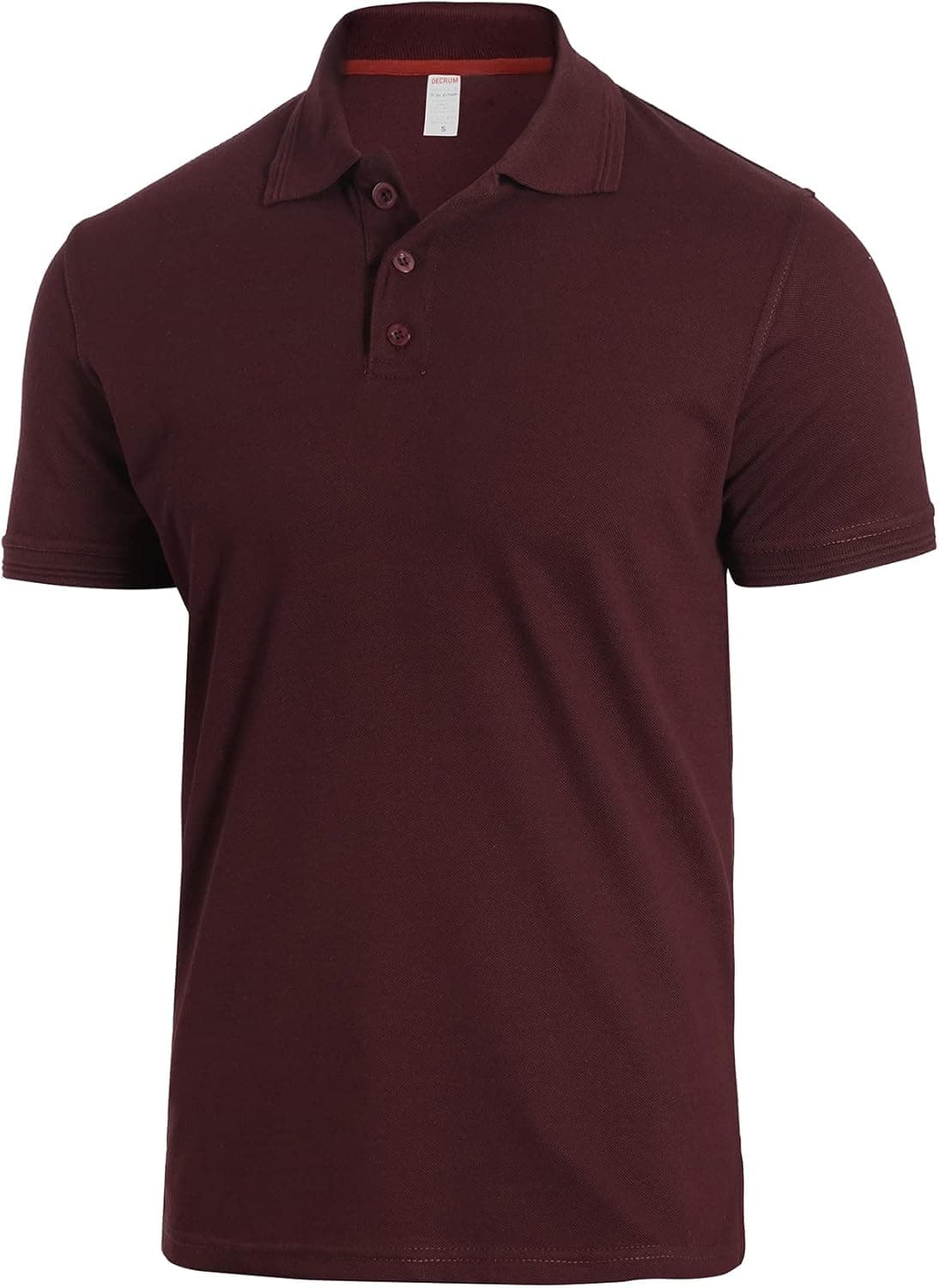 Decrum Polo Shirts for Men - Short Sleeves Comfortable Business Casual Mens Golf Shirt