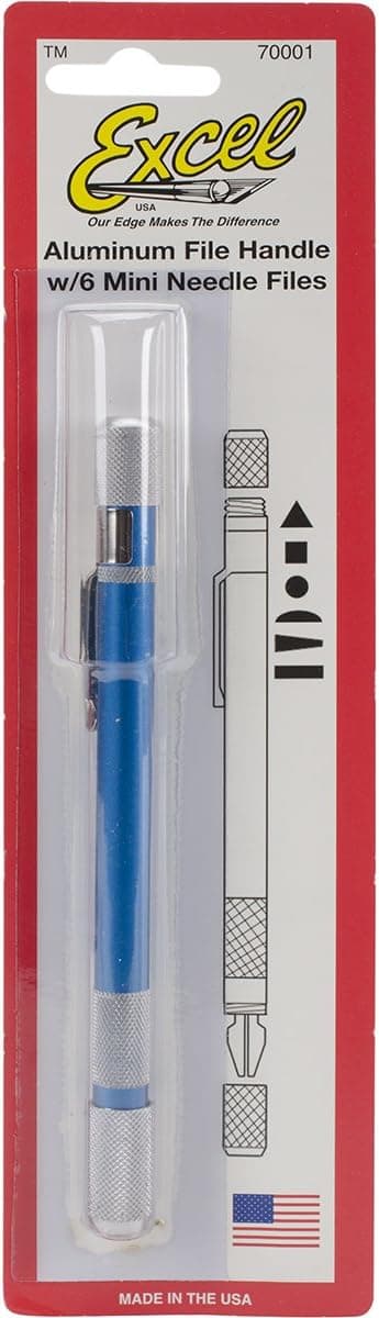 Excel Blades Excel 70001 Alum. Handle with 6 Assorted Mini Files