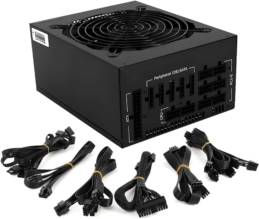 Mining Power Supply 1800W, Module GPU Miner PSU 110V-240V Full Modular Server Power Supply for ETH Bitcoin Mining Rig and ATX PC Case