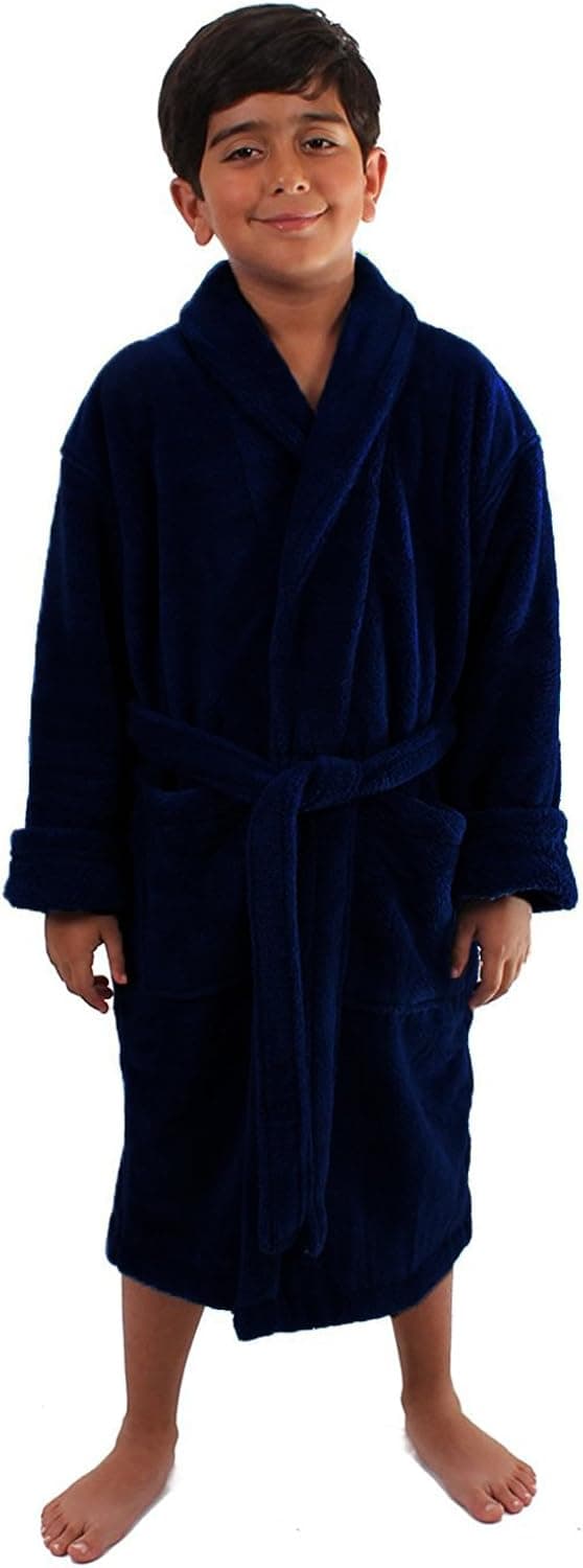 Turkuoise Boys Ultra Soft Plush Bathrobe Made in Turkey