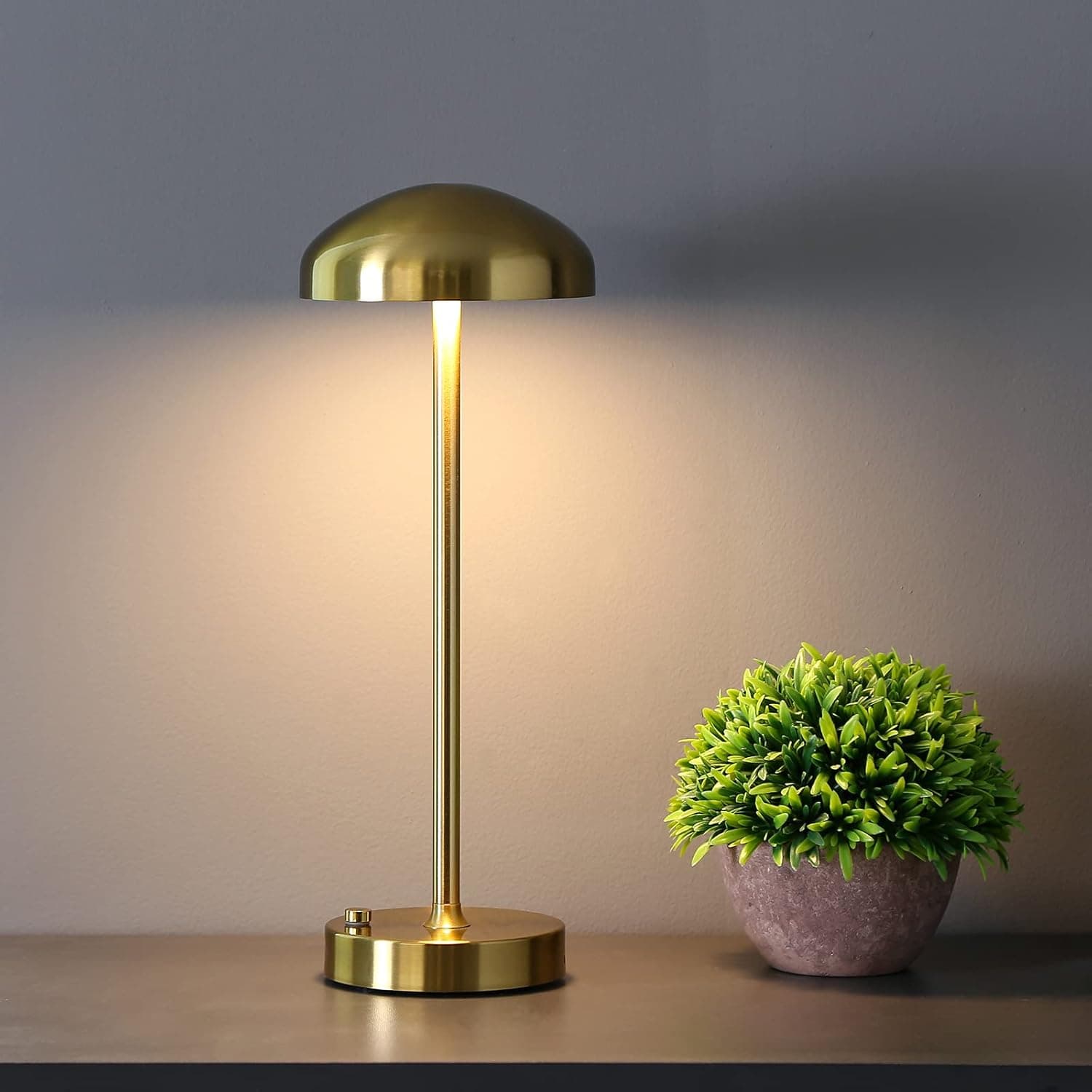 HAJINLU Cordless LED Table Lamps Touch Sensor Dimmable 3 Lighting Color Battery Powered Rechargeable Night Light for Bedroom Small Bedside Nightstand Lamp Dining Table Decoration