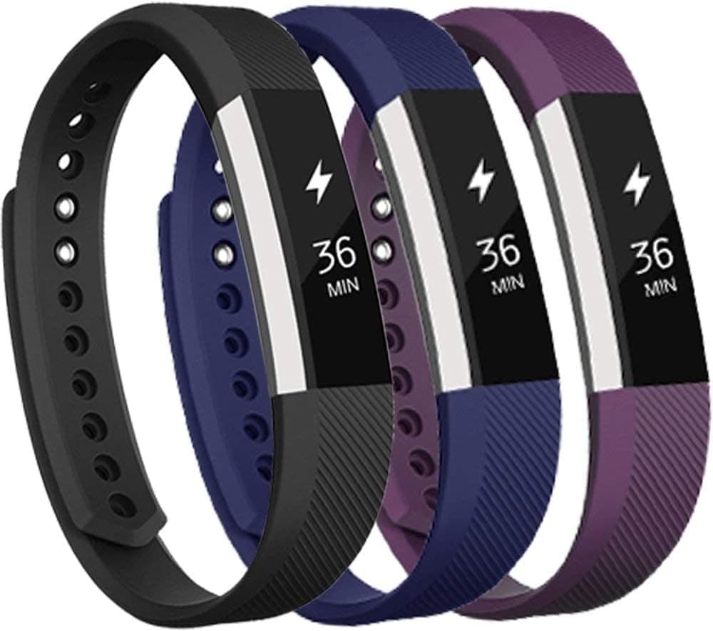 3 Pks Classic Accessory Band Replacement Wristband Compatible for Fitbit Alta HR and Alta Band (Small)
