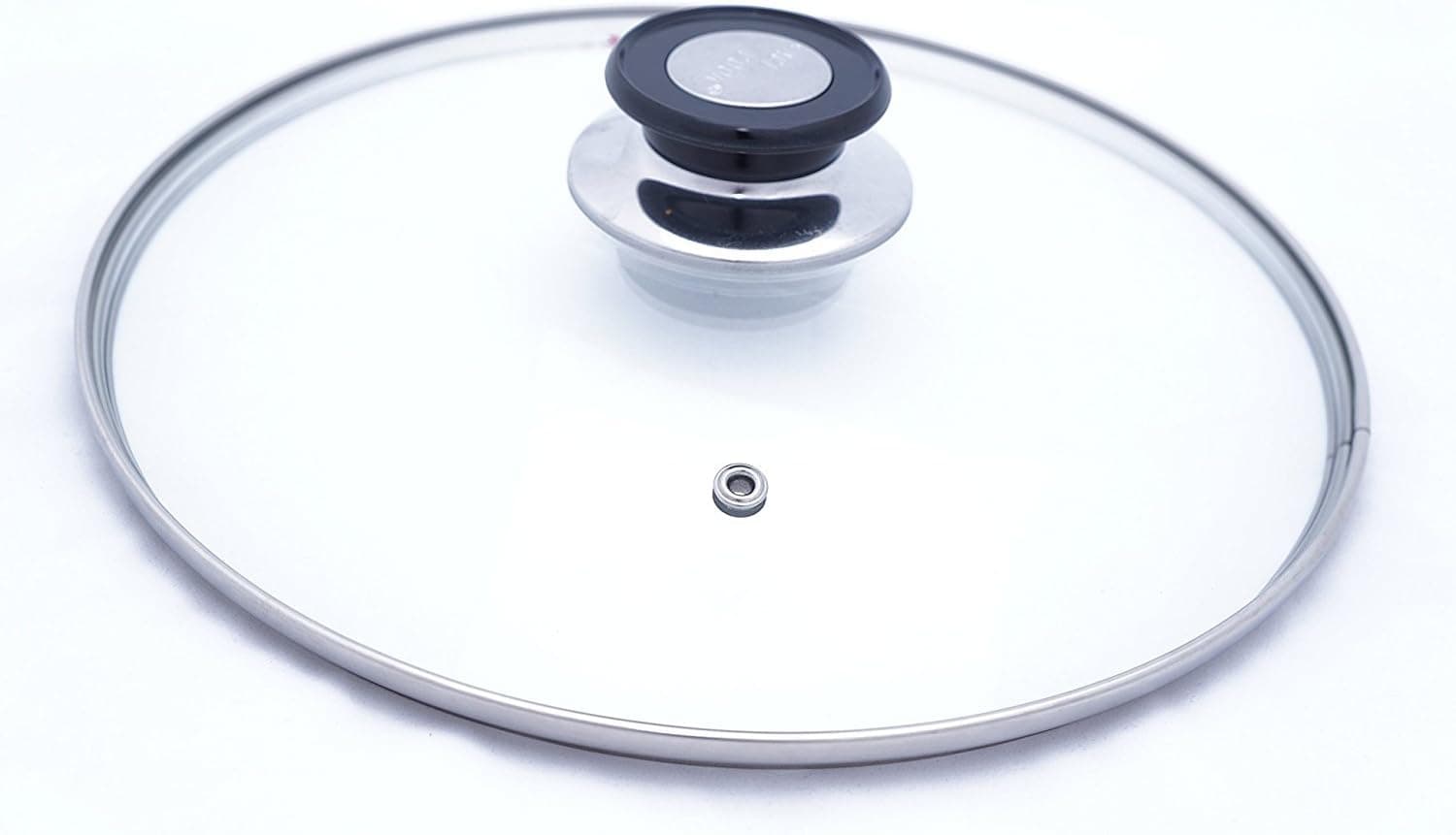 Home N Kitchenware Collection Tempered Glass Lid, Steam-Release Vent, Stainless Steel Rim, Premium Quality Transparent Glass, Various Sizes (8 Inch)